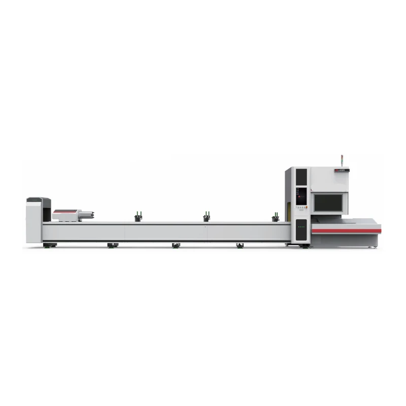 High precision big diameter hollow square tube cutting machine 6000w three-chuck laser pipe cutting machine