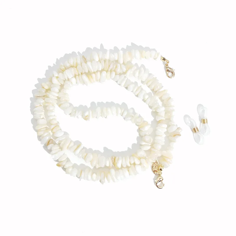 Gattara Fashion Sunglass Chain Bohemia Beach Resort Natural Irregular Shell Beaded Eyewear Chain