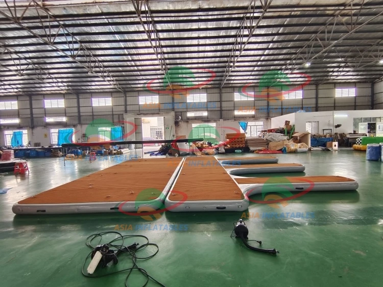 Protection Inflatable Floating Platform Sea Island/ Pvc Floating Swimming Dock Platform Inflatable Water Platform