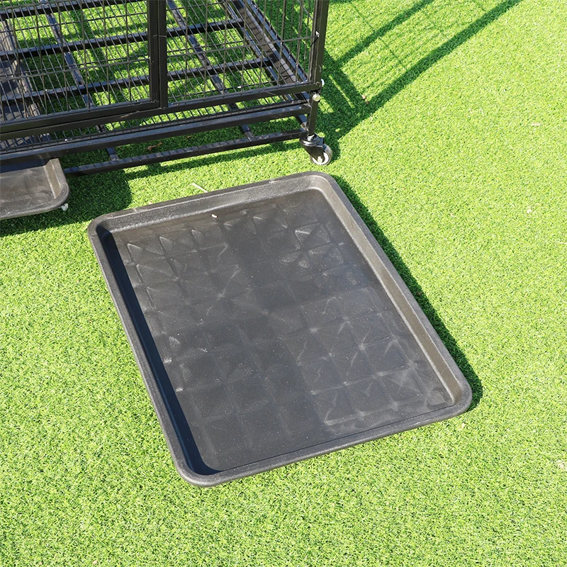 Luxury metal dog crates new design xl xxl black large dog cages stainless steel kennels outdoor with roof for sale