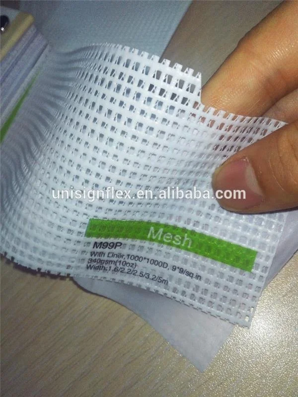 340gsm 10oz Polyester Mesh Banner Material PVC Vinyl Mesh Banner Outdoor with Liner