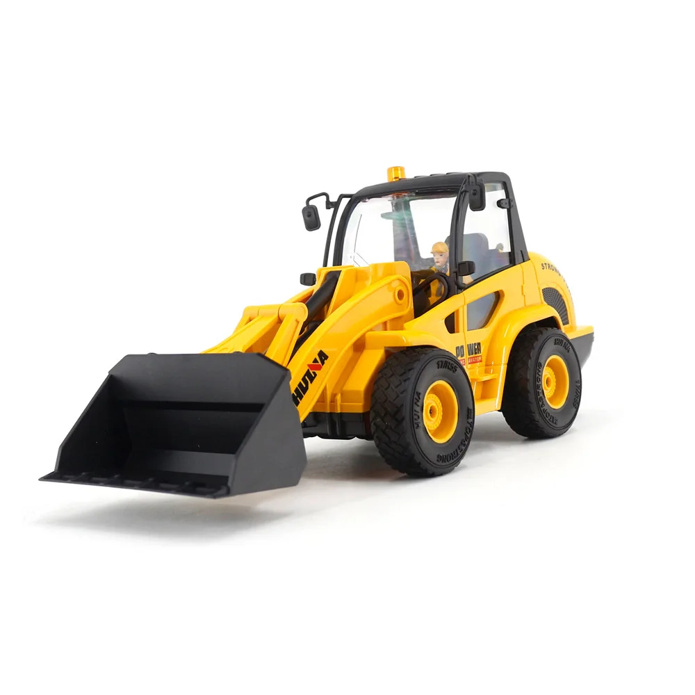 Huina 1518 1:24 Scale 9 Channels Semialloy Engineering Car Series Bulldozer Remote Control Toys Electric Car Toys