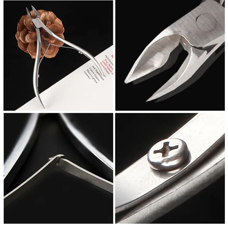 Professional Stainless Steel Cuticle Nipper Remover Scissors Finger Care Manicure Nail Clipper