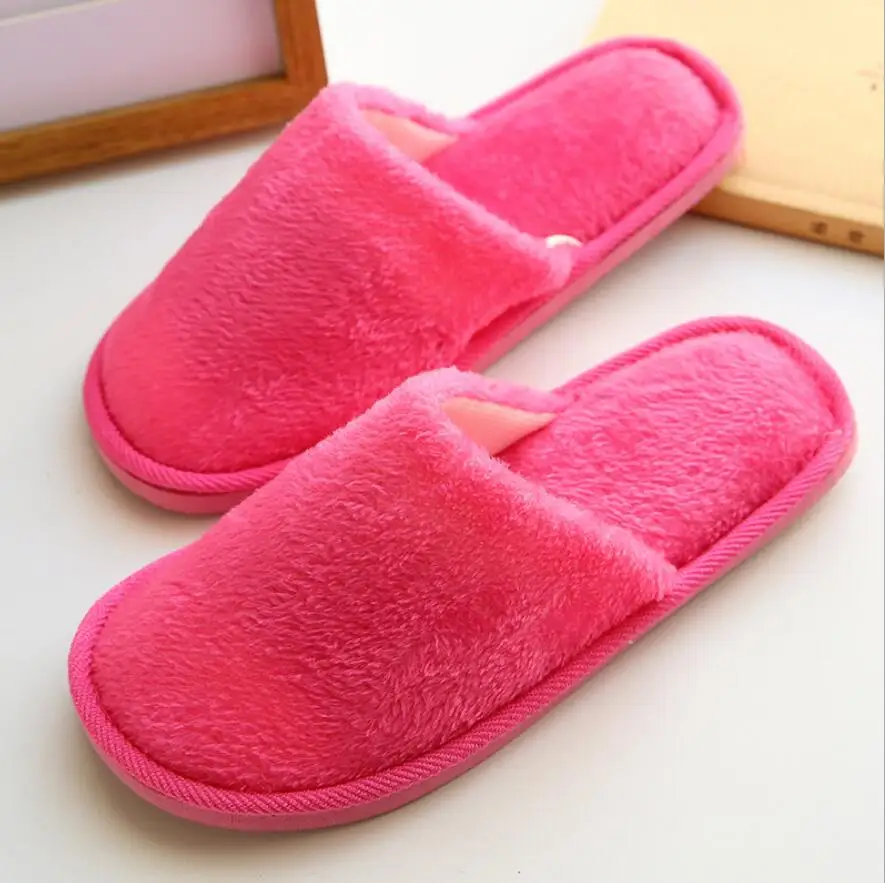 
Wholesale Men Women Home Anti-slip Plush Slipper Winter Warm Cotton House Indoor Slipper 