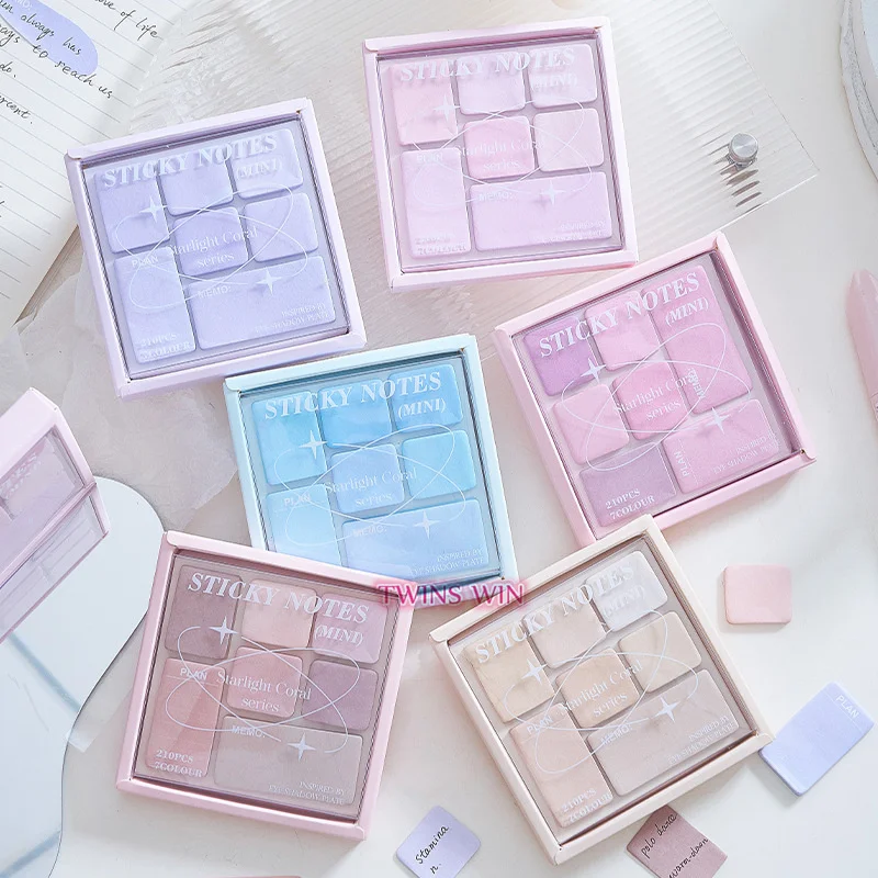 Eye shadow shaped sticky note paper Starlight Coral series creative N times student index sticker message books