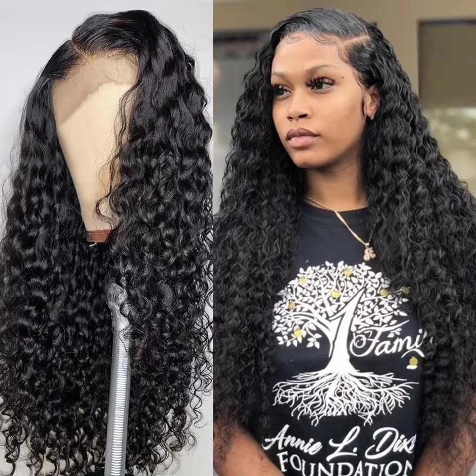 New head band African black small curly long hair oblique differentiation fiber set wig