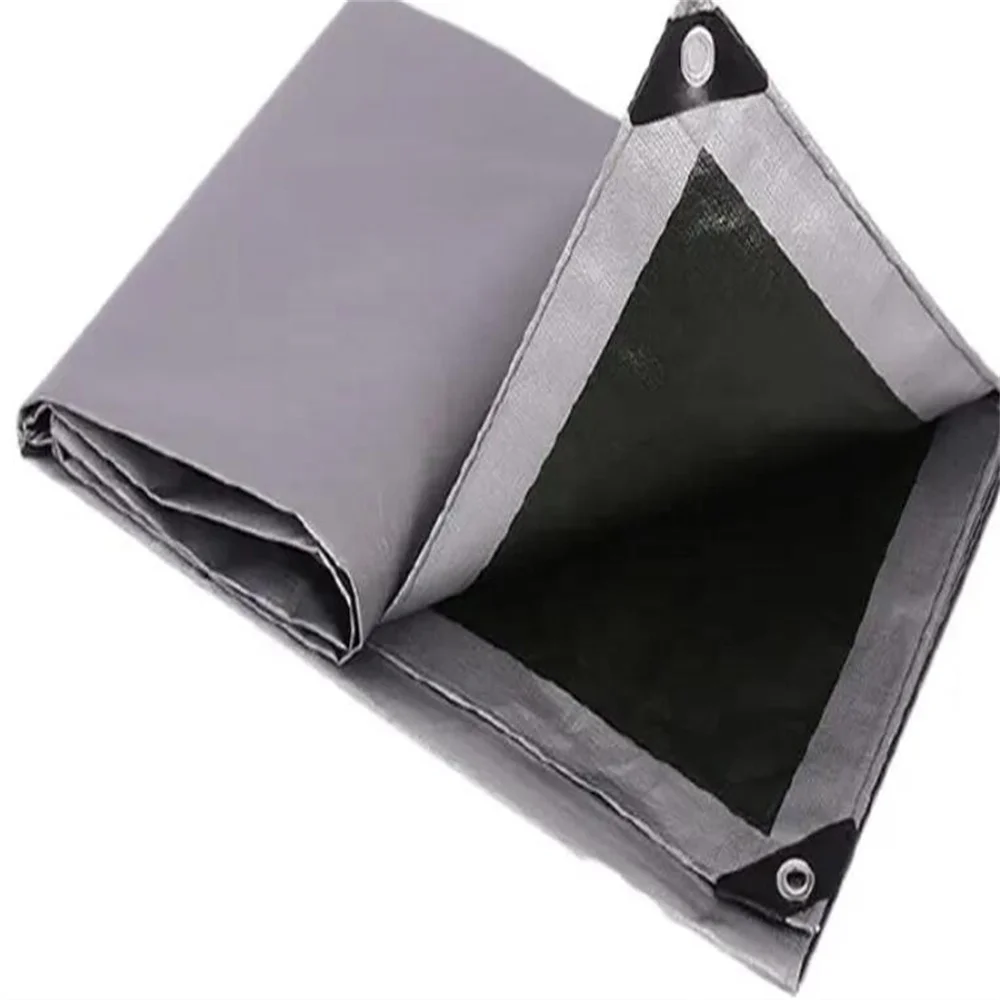 Pe Tarpaulin Sliver/Black Polyethylene Plastic Cover Tarps Heavy Duty Waterproof PE Tarpaulin 4x8 polyethylene tarpaulin