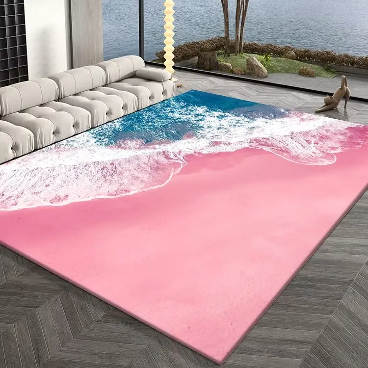 Red Custom 3d Printed Area Carpets Rugs for Living Room Luxury Custom Carpet for Home Decor