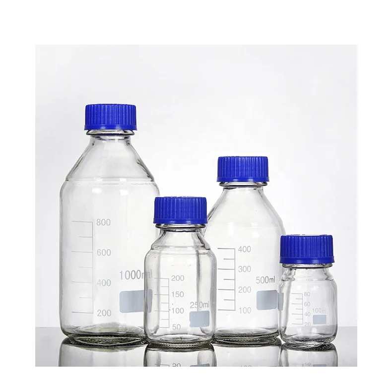 Best Prices 50ml 100ml 500ml 1000ml Clear Amber Screw Lid Laboratory Glass Reagent Bottle