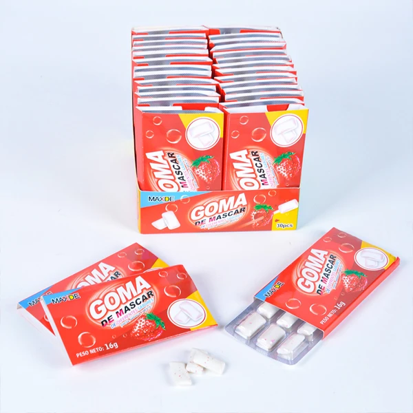 Wholesale Sweet Fruity Strawberry Flavor Chewing Gum From China