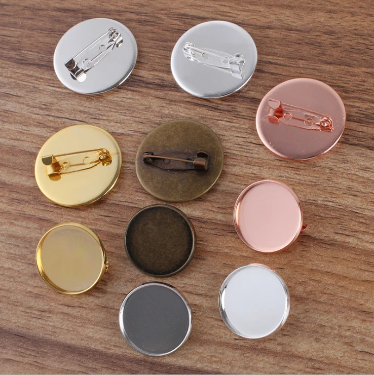 Fashion hotsale rose gold antique bronze handmade p brooches saftey pin antique brooches for sale