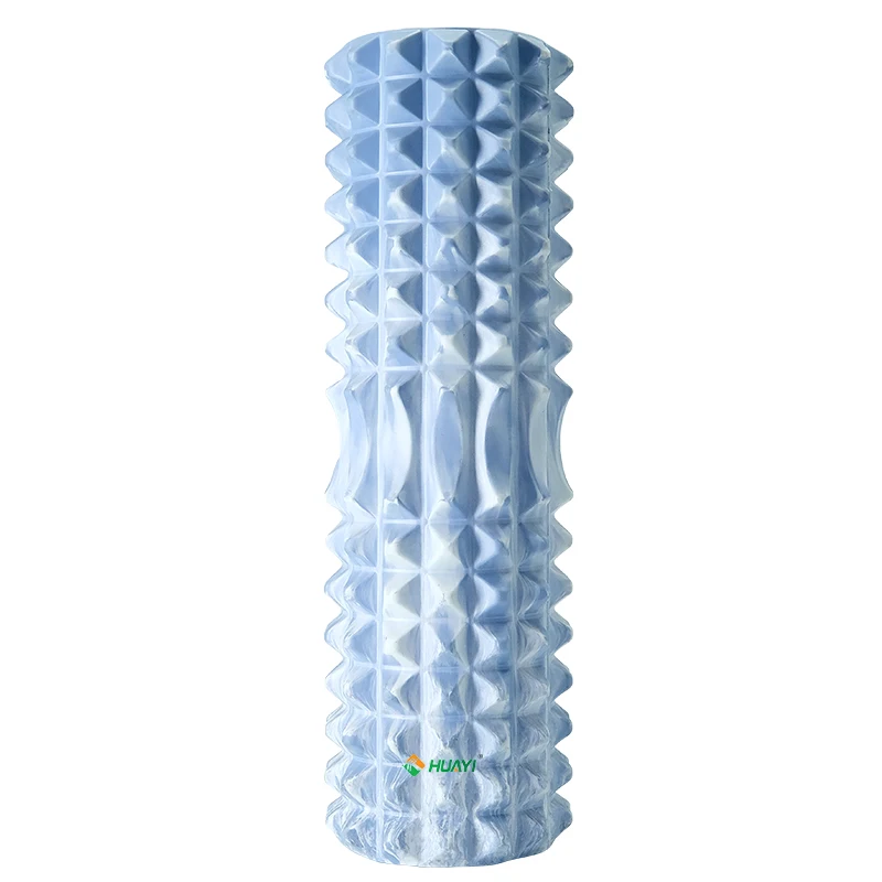 HUAYI Muscle Fitness Massage Stick Relax Foam Column Roller With Customized Logo Hollow Yoga Back Foam Roller