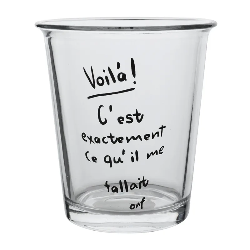 newest 2023 hot sale glass mug coffee cup breakfast milk cup alphabetic printing glass beer cup