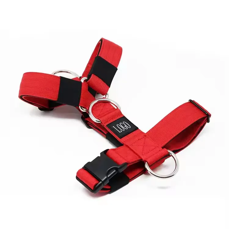 High quality adjustable dog harness tactical Y-shaped dog harness nylon heavy-duty soft chloroprene rubber dog harness