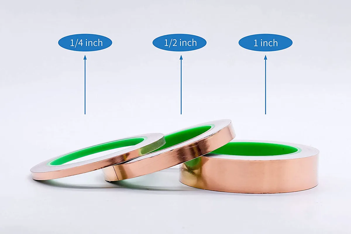 
Hot Selling Copper Foil Tape with Double Conductive Adhesive EMI Shielding, Soldering, Electronics Repair, Slug Repellent 