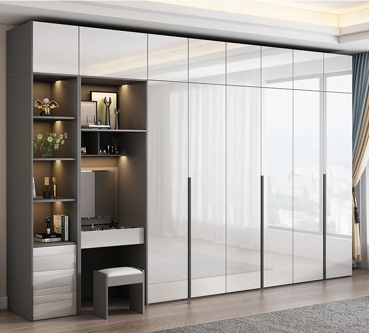 ULT-NY-618-4 Modern designs luxury baby bedroom furniture  4 door wardrobe couple cabinet closet customized Wardrobes