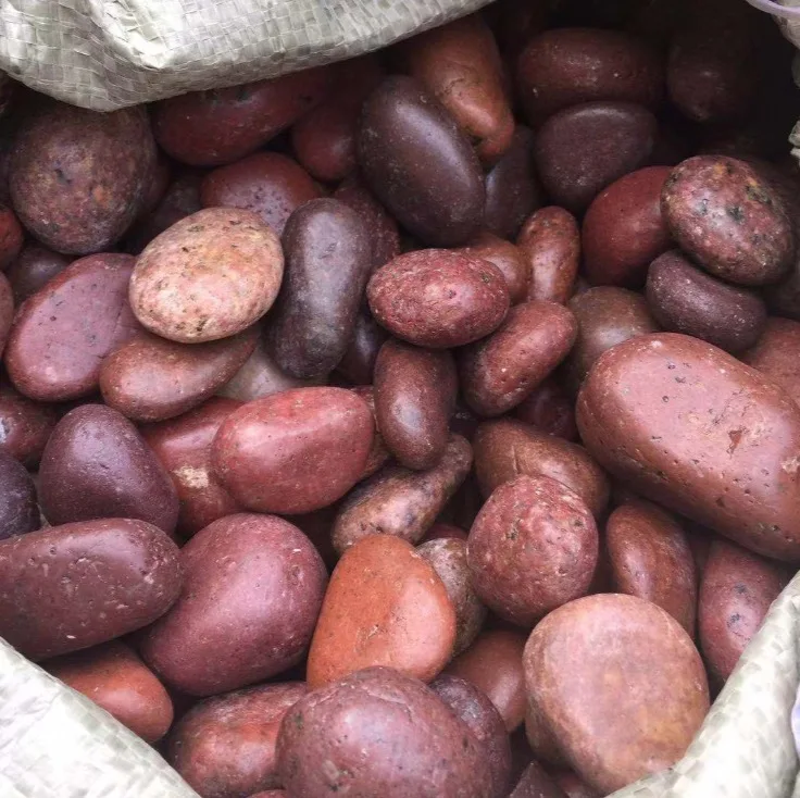 River Rock Stone for Landscaping Pebble Stone Natural Red CE Modern Big Ton Bags or Inside PVC Bag. 20KG/PVC, 1 Ton/ Big Ton Bag