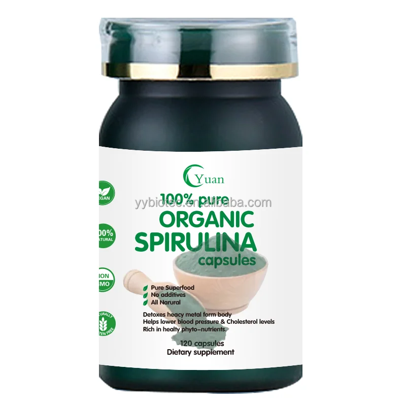 Private label High Quality Supply Organic Spirulina Capsule for Regulation of Blood System