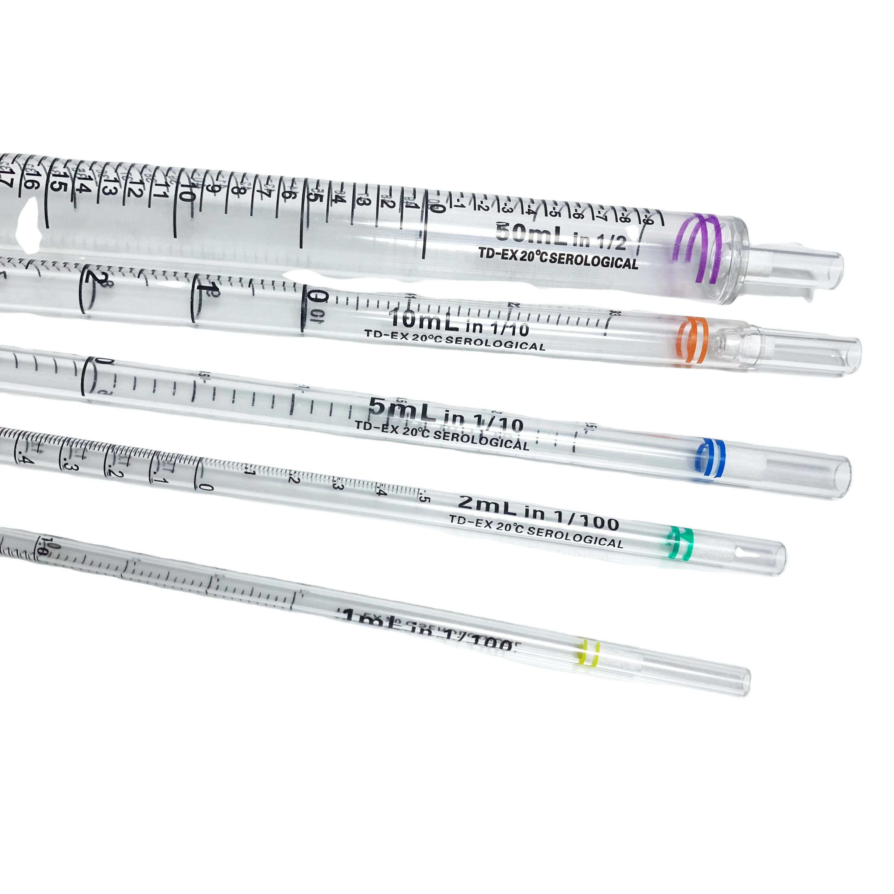 50ml Serological Pipettes with filter Individually Wrapped Purple made of polystyrene
