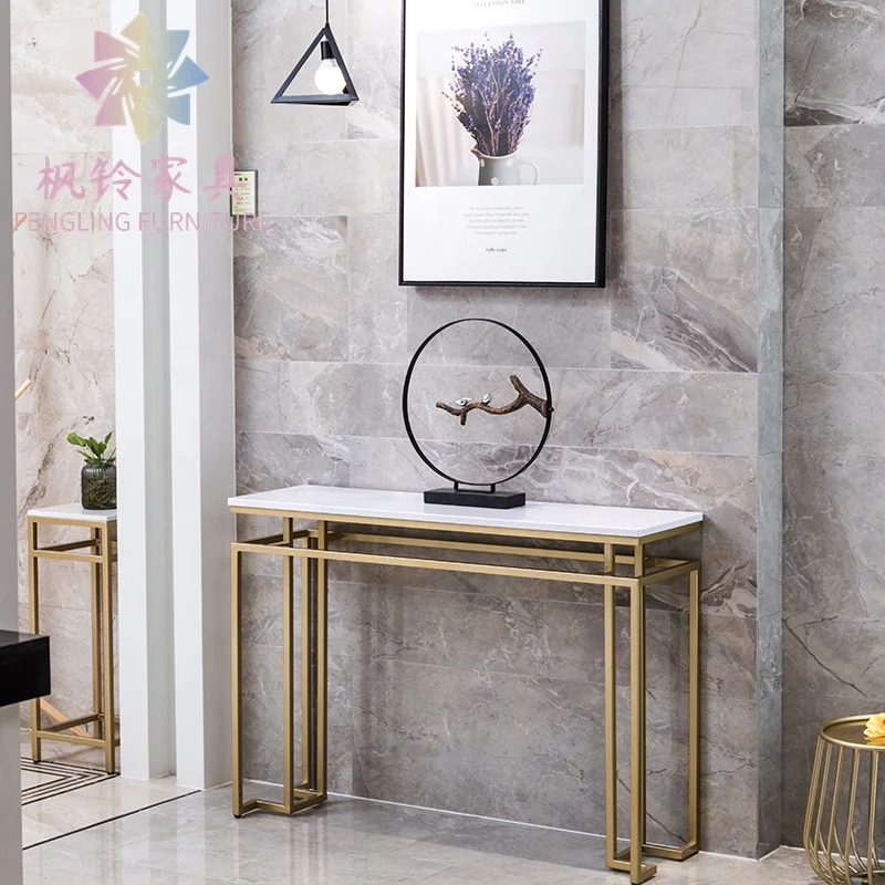 Wholesale Bulk Console Tables For Living Room Furniture Console Table With Marble Retro CT011