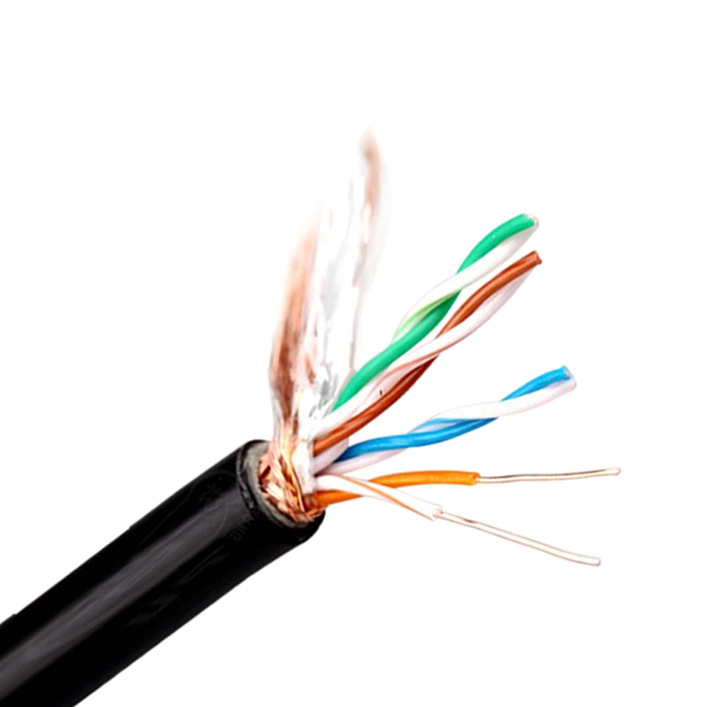 SIPU Outdoor Double Shield Network Stp Ftp Cat5 Cable PVC Wire Cable Cat 5 Rj45 Cat5e Network Cable