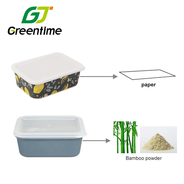 Fridge Organizer Biodegradable Food Sealed Storage Box Bamboo Fiber Fresh Keeping Box for Refrigerator