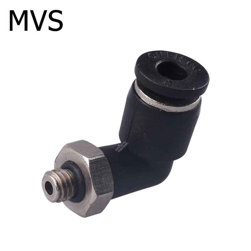 Plastic Material And Black Color L Type Push Elbow Tube and Pneumatic Fitting G1/8 and G1/4  90 Degree In Joint