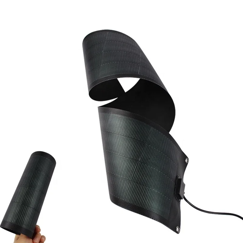 Customizable 25W Curved Amorphous Silicon Solar Panel Portable Flexible Thin Film CIGS Cell for Solar Power System