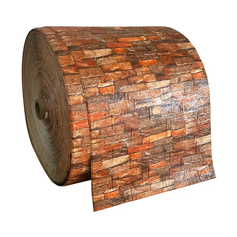 Self Adhesive Brick Wall Paper Sticker 3D Foam Wallpapers Large Roll Foam Papel De Parede Papier Peint Papel