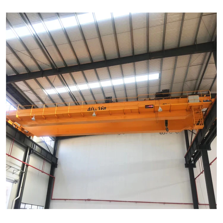 40+16 ton Workshop used LH double girder electric overhead traveling bridge crane 50 ton for sale