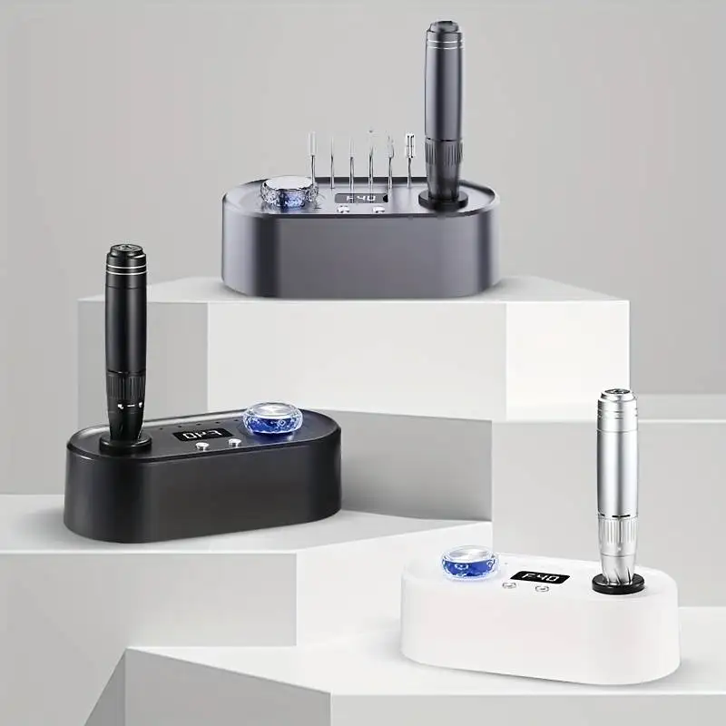 Portable Stainless Steel Electric Manicure Machine with Electrical Nail File and Acrylic Nail Milling Cutter