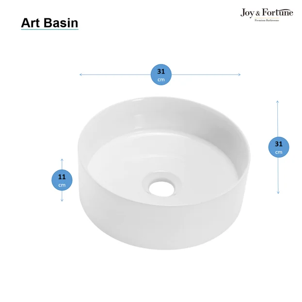 Joynfortune Simple Atmospheric Cylindrical Ceramic Art Basin Luxury Hotel Ceramic Bathroom Wash Basin Bathroom Wc Sink Ceramic