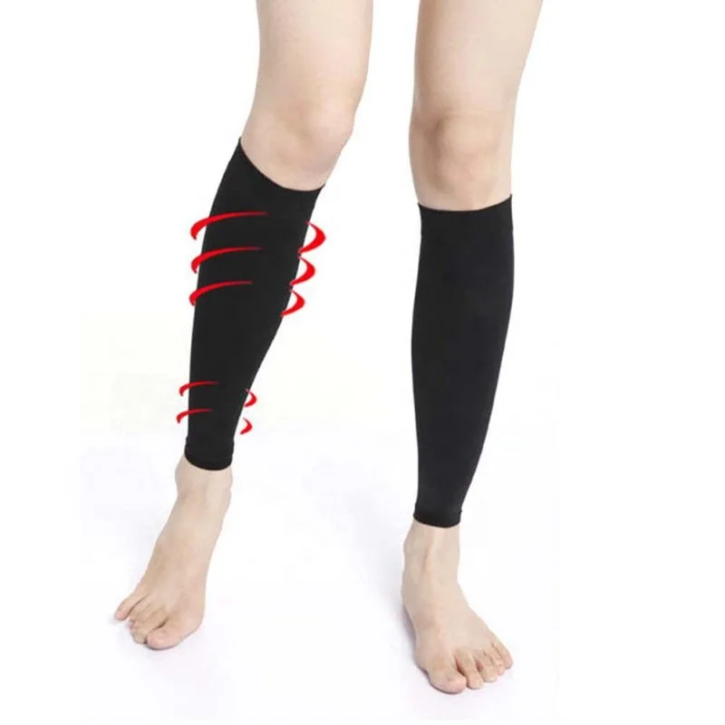 Breathable elastic sport running leg pads support shin guard brace compression calf sleeves for pain relief