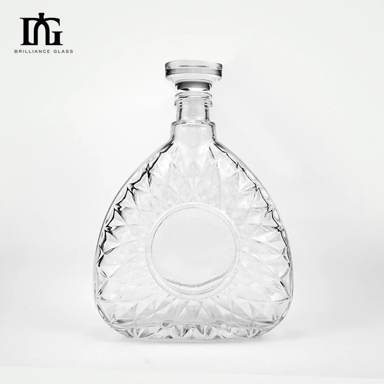 Special Design 750ml Spirits Vodka Whiskey Gin Clear 500ml Empty Gin Glass Custom Liquor Bottles