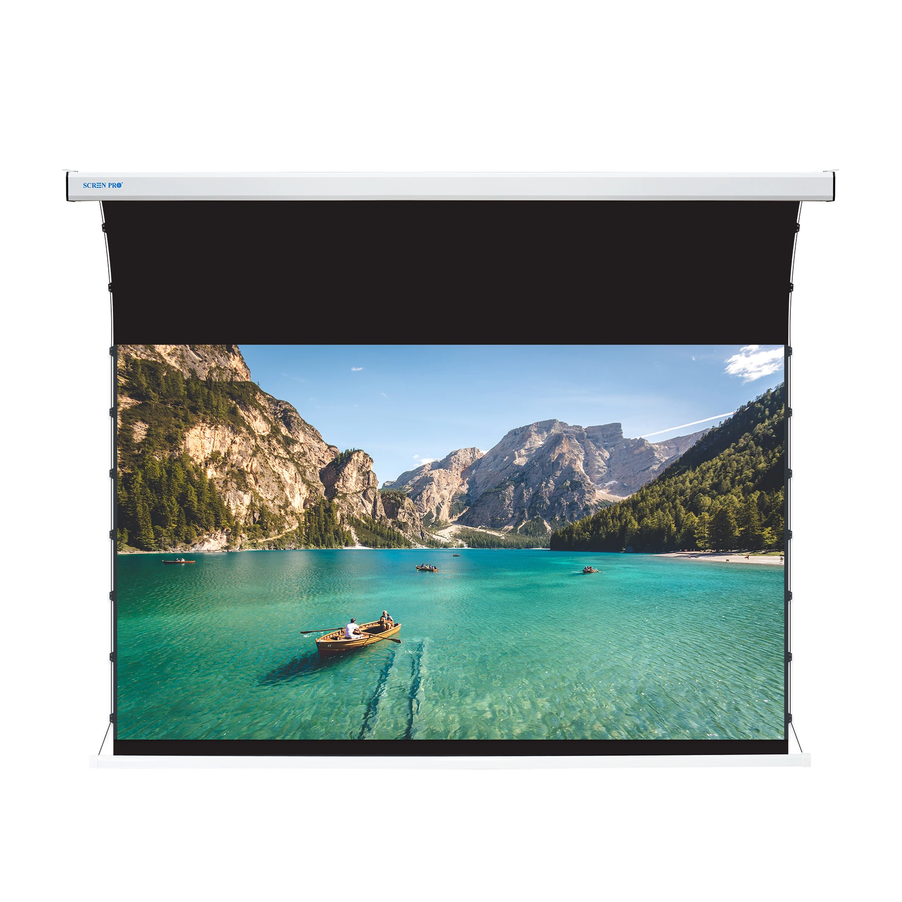 Best price 8K ALR screen 106 inch motorized projector screen ambient light rejecting projection screen for long throw projector