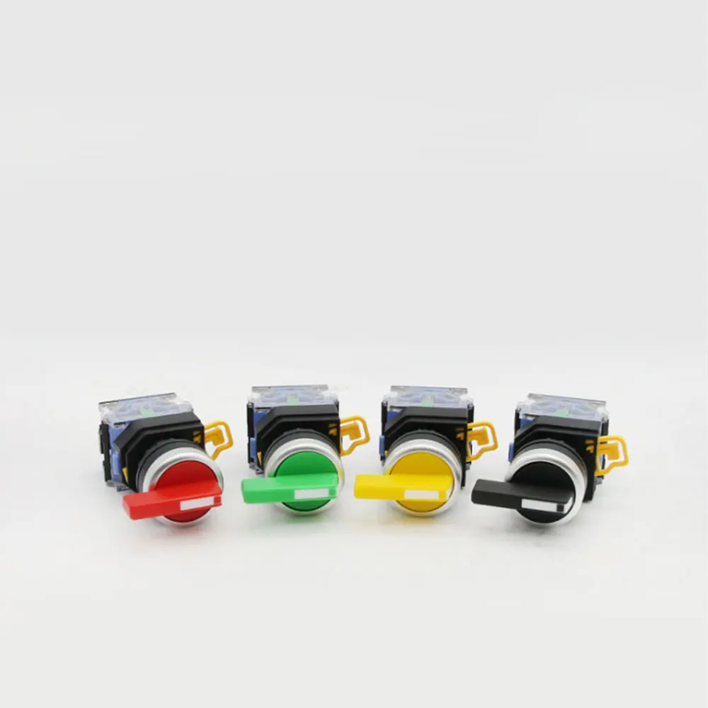 Momentary latching la38-11XB la38 series Knob with long handle 22mm non illuminated push button switch