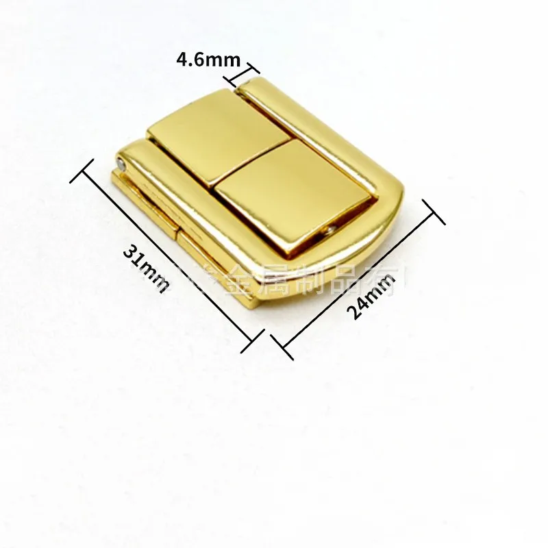 Wholesale fashion lock manufacturer gold zinc alloy metal wooden jewelry box hardware accessories latch lock