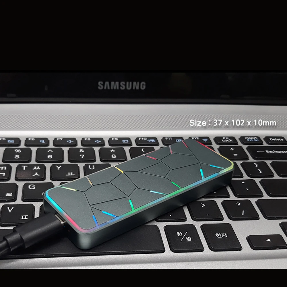  Новейшая подсветка M.2 Nvme Rgb корпус SSD портативный для жесткого диска копия и передача