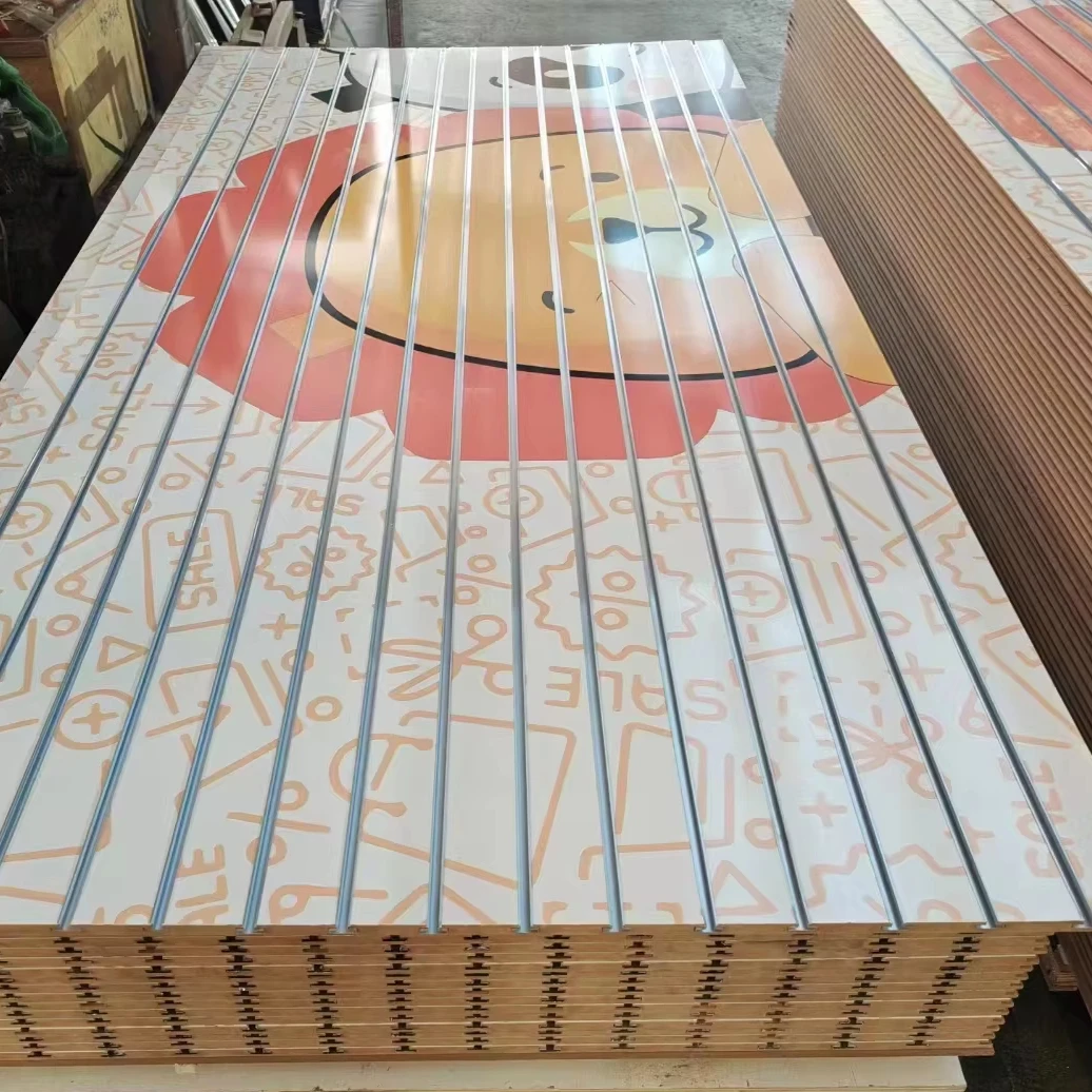 Cabinet grade plywood slotted wood veneer mdf board 18mm