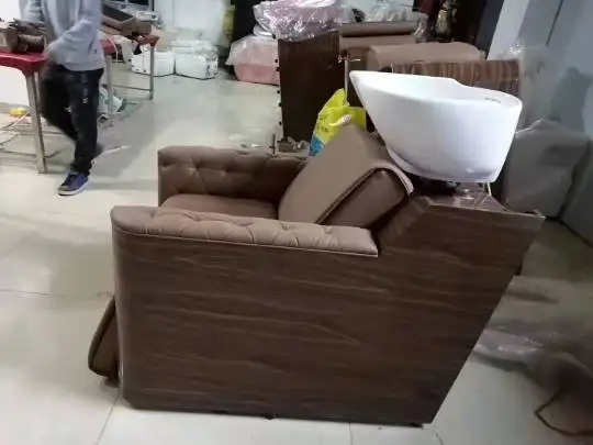 Electric Shampoo chair hair salon furniture reclining shampoo chair with footrest