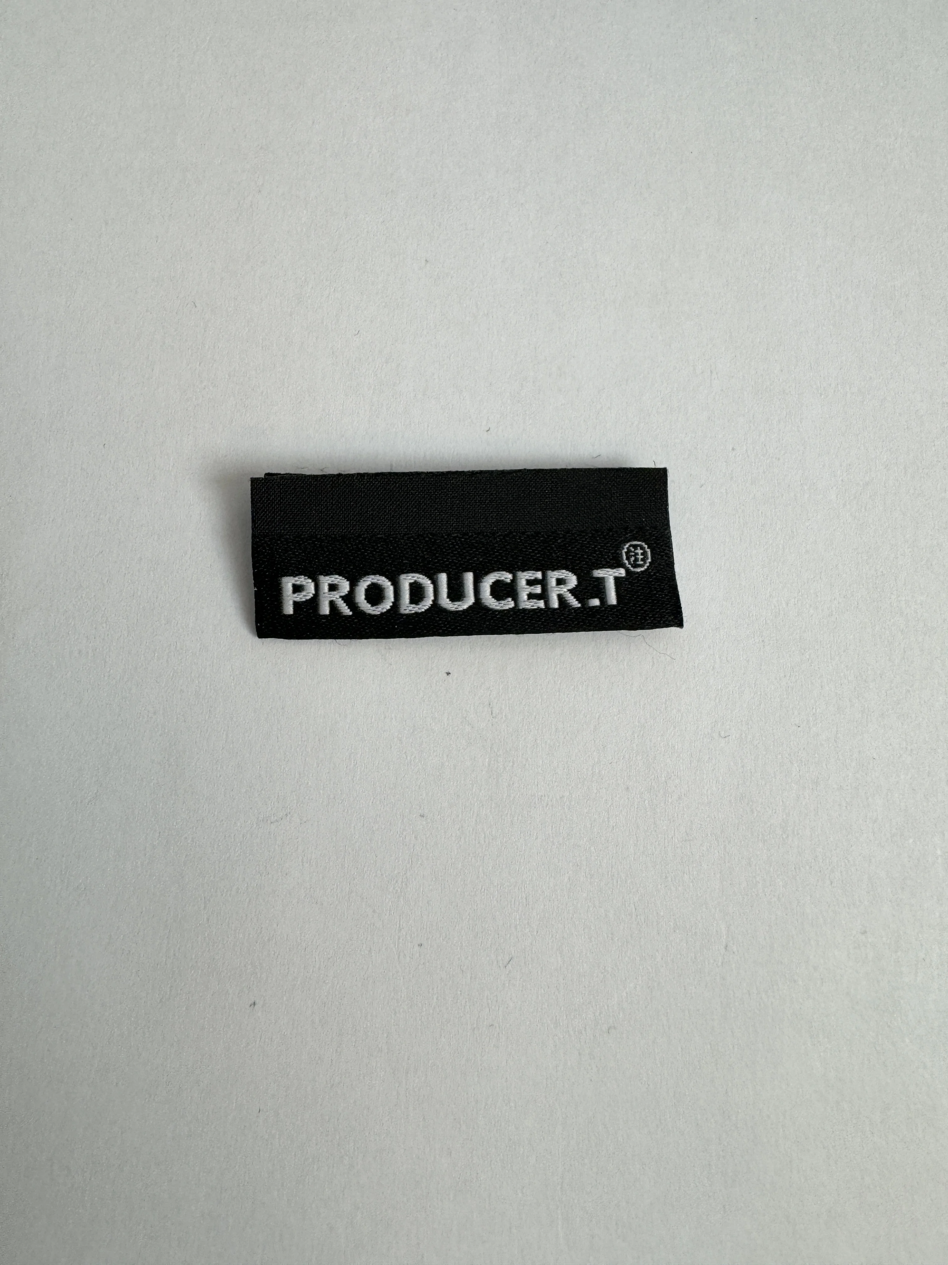 Black Woven Brand Name Private Clothes Labels logo Custom Clothing Label woven labels