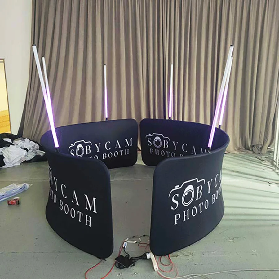 Pillow Case Backdrop Photo Booth Rgb 360 Degree Led Lighting Backgrounds Cabine De Foto Se Fio 360 Graus No Melhor Preco