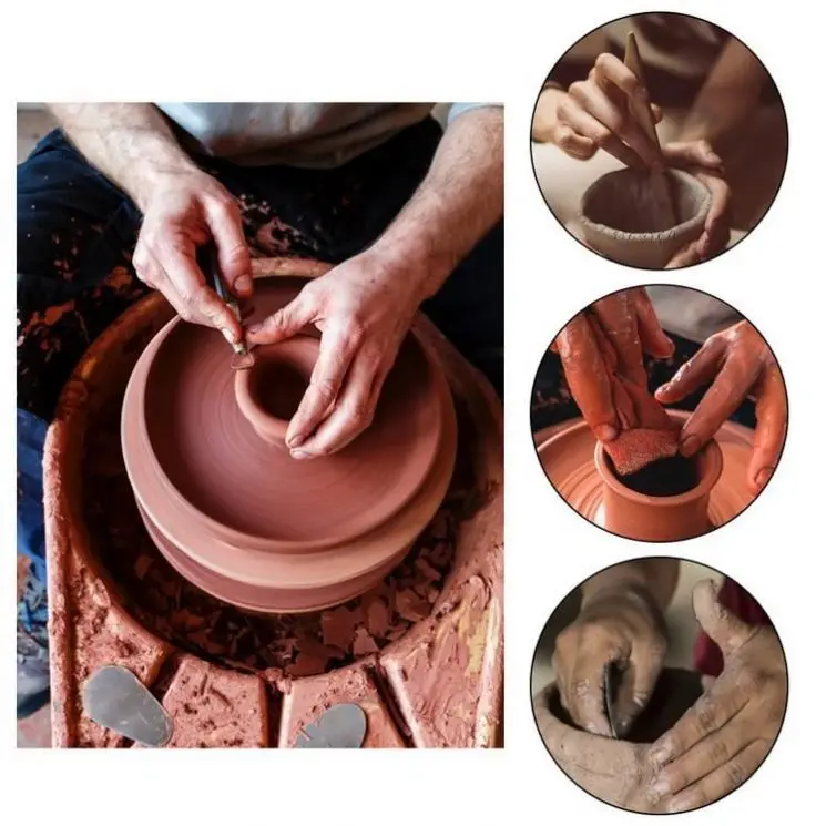 8PCS Pottery Clay Tools Practical Carving Modeling Tool Set