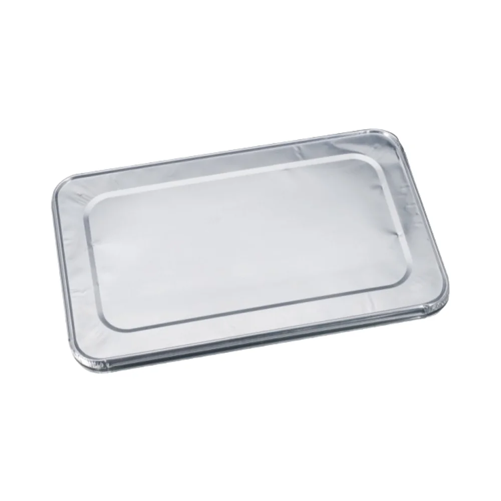 Full-Size Deep Gastro Pan with Disposable Aluminum Foil Lid for Baking and Takeaway Tray and Plate for Packaging