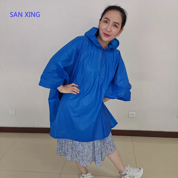 cheap PVC rain poncho with logo kinds of color PVC raincoat