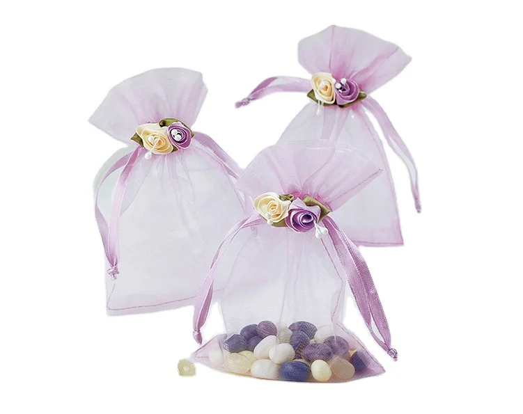 Organza candy drawstring bag Jewelry packaging gift bag Used as gifts for wedding guests