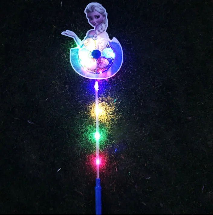 Доставка, детская игрушка, мультяшная светодиодная подсветка, цветная ветряная мельница