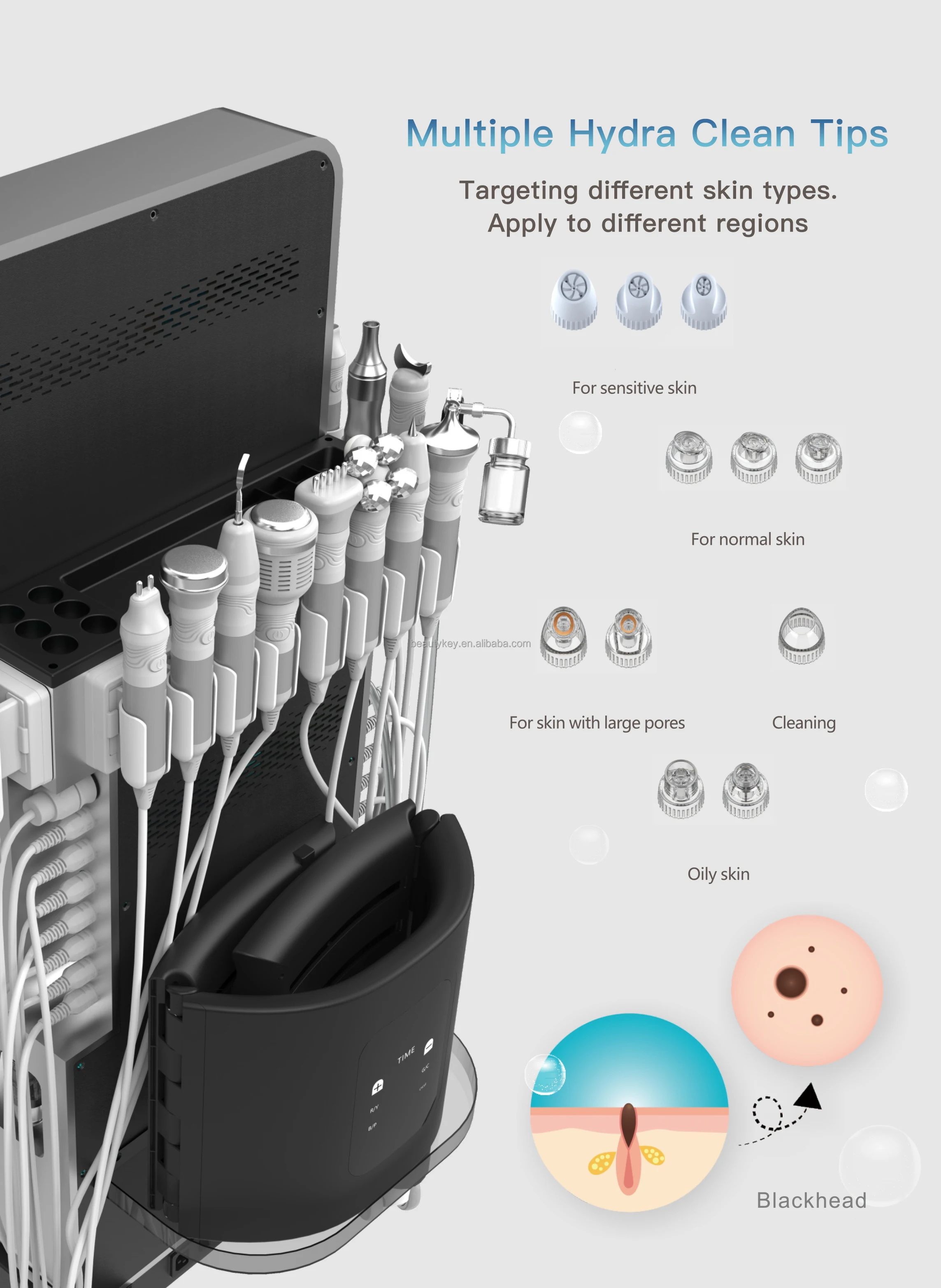 17in1 Hydrodermabrasion Deep Cleaning Facial Care Hydrotion Oxygen Sprayer Dermabrasion Machine