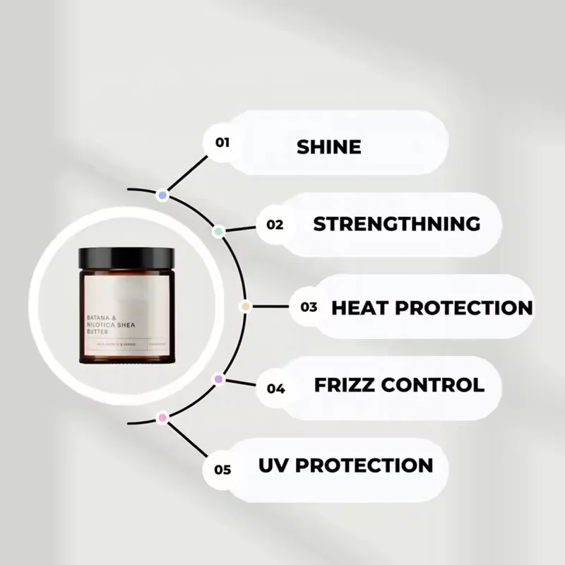 Private Label 100% Raw Organic Batana Oil Custom Natural Shea Butter Solid Batana Oil Hair Growth