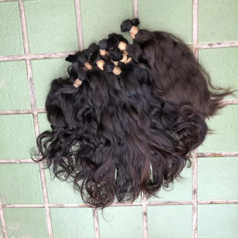 Rawhairvietnam double drawn bulk straight hair Vietnamese human hair